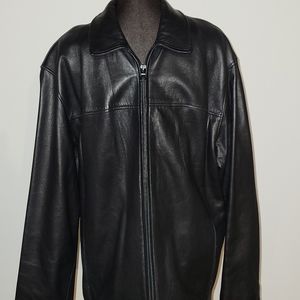 Marc New York Andrew Marc Mens Black Leather Bombe